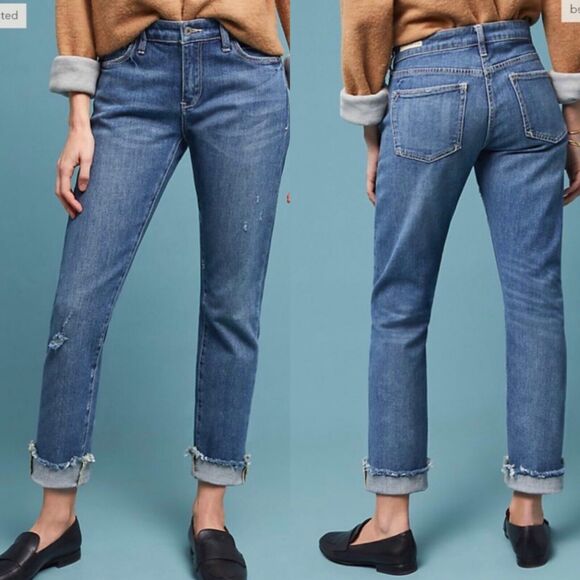Anthropologie Pilcro And The Letterpress Womens Jeans 29 Tall Slim Boyfriend - Picture 1 of 7